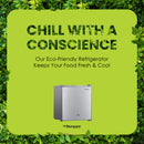 Bompani Single Door Refrigerator 46 Litres Net Capacity, Defrost, R600a Refrigerant, Inside Condenser, Lock & Key, Ice Box, 440 x 470 x 510 (W x D x H) mm, Silver BR64SLVR