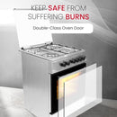 Nobel Gas Cooker Inox 60X60 Cm 4 Gas Burners Grill Gas Oven Turkey Ffd NGC6611