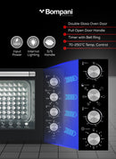 Bompani 100L Electric Oven 2800W Adjustable Thermostat & Timer, Convection, Lamp & Rotisserie, Double Glass Door, 4 Control Knobs, Straight & M-Shape Heating Elements – BEO120