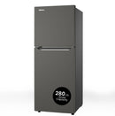 Nobel 280 L Gross / 196 L Net, No frost Double Door Refrigerators, R600a Refrigerant, Inside Light, Inside Condenser, Vegetable Crisper Bottle Rack, Freezer Shelf,196 L NR280NF Dark Silver