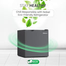 Nobel 65 L Gross / 47 L Net, Single Door Refrigerator, Defrost, R600a Refrigerant, Temperature Control, Inside Light, Removable gasket, Climate Class T, Shelf, Bottle Rack NR65S Dark Silver