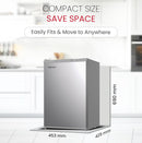 Nobel 95L Gross / 69L Net Capacity Refrigerator, Mechanical Control, R600a Refrigerant, Noise Level 40dB, Inside Light, Adjustable Feet, Metal Shelf, Defrost NR110S Silver