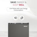 Nobel 65 L Gross / 47 L Net, Single Door Refrigerator, Defrost, R600a Refrigerant, Temperature Control, Inside Light, Removable gasket, Climate Class T, Shelf, Bottle Rack NR65S Dark Silver