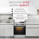 Nobel Gas Cooker Inox 60X60 Cm 4 Gas Burners Grill Gas Oven Turkey Ffd NGC6611