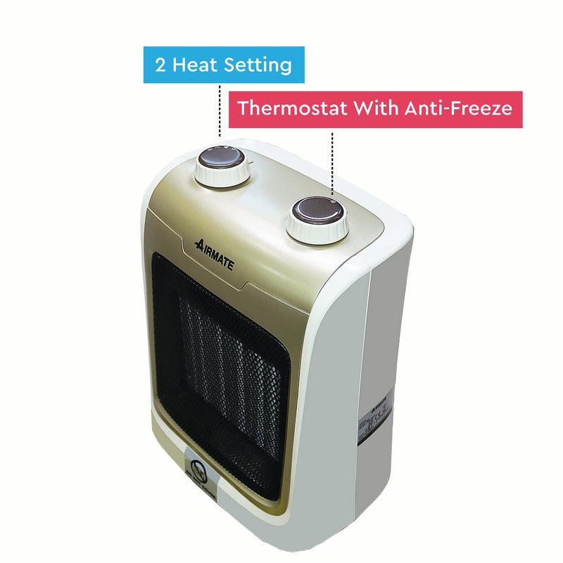 Airmate Portable Ceramic Heater 2 Heat Settings HP20065