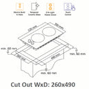 NOBEL Builtin - Hobs Glass Black 30cm Vitro Ceramic Hob NBI3020V