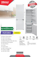 NOBEL Builtin - Refrigerators Double Door 256L White Turkey NBR300