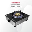 Nobel Gas Stove Black Glass Top Auto Ignition Single Burner NGT1002G