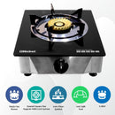 Nobel Gas Stove Black Glass Top Auto Ignition Single Burner NGT1002G