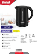 Nobel Kettles Black 1.7 Litre Auto Shutoff NK17BK