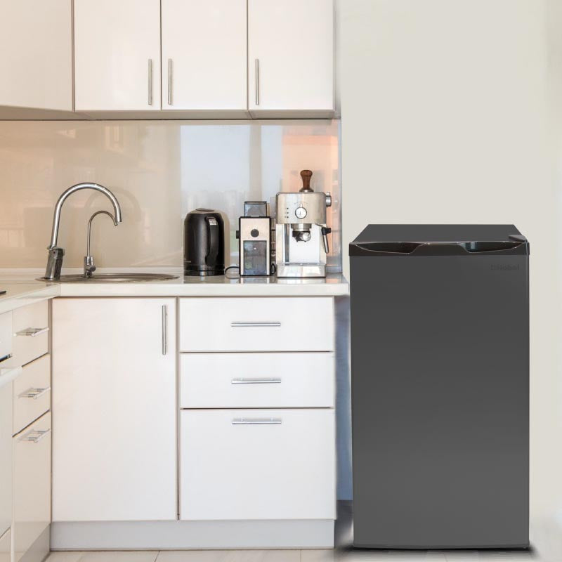 Nobel Single Door Refrigerators Inox 100 Litres Defrost Recessed Handle R600A Inside Condenser NR135RSI