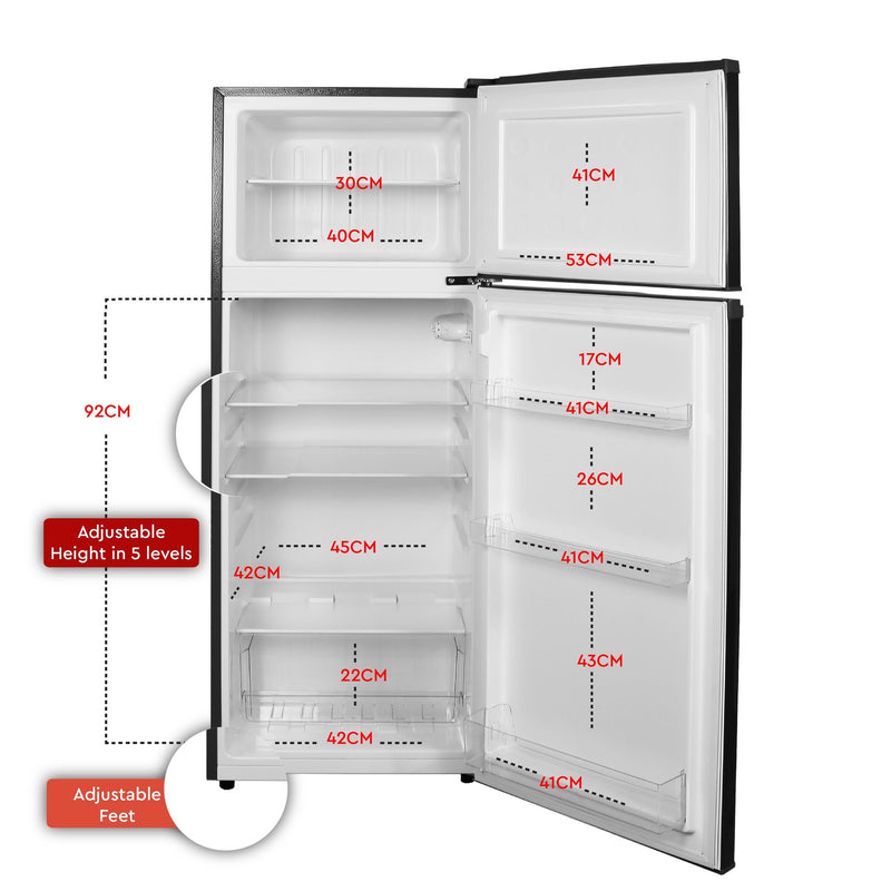 Nobel Refrigerator Double Door Inox 225 Litres NR255RS
