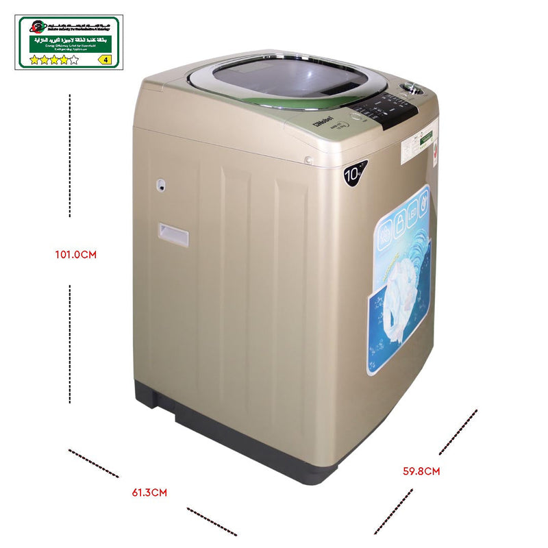Nobel Top Load Washer Golden 10 Kgs Fully Automatic NWM10T