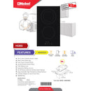 NOBEL Builtin - Hobs Glass Black 30cm Vitro Ceramic Hob NBI3020V