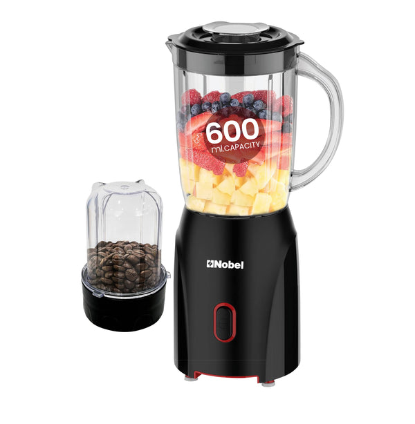 NOBEL Blender Black 600ML 200W Stainless Steel Blade NB110L