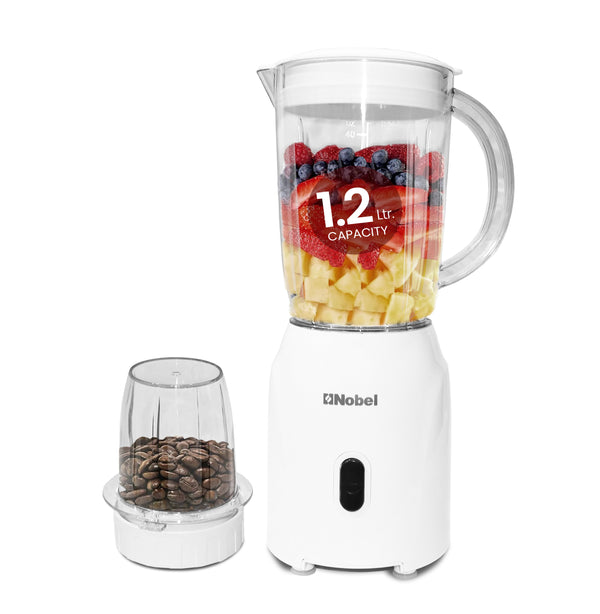 Nobel Blender White 1.2 Litres 300W Stainless Steel Blade NB111L