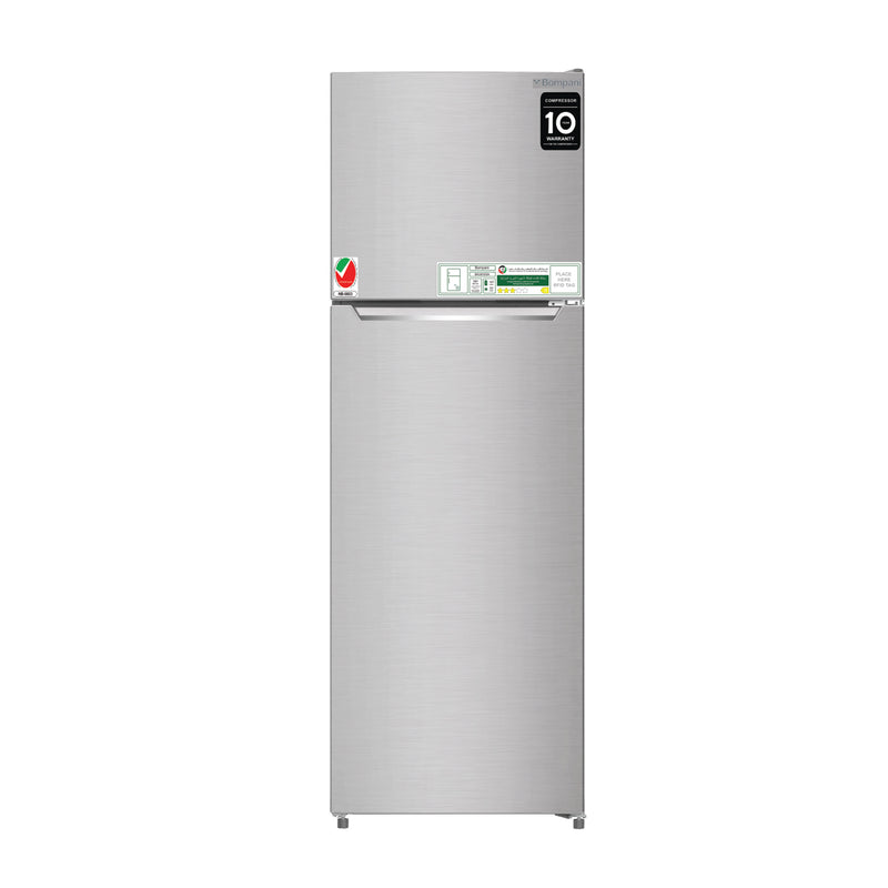 Bompani Double Door Refrigetrators Inox 260 Litres No Frost Recessed Handle R600A Inside Condenser BR265SSN