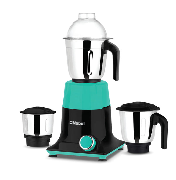 Nobel 3 in 1 Mixer Grinder, Powerful Motor, Wet Grinding Jar, Dry Grinding Jar, Chutney Jar, 3 Speed Control, Pulse Function, Stainless Steel Jars & Blades, Made in India NB301SS