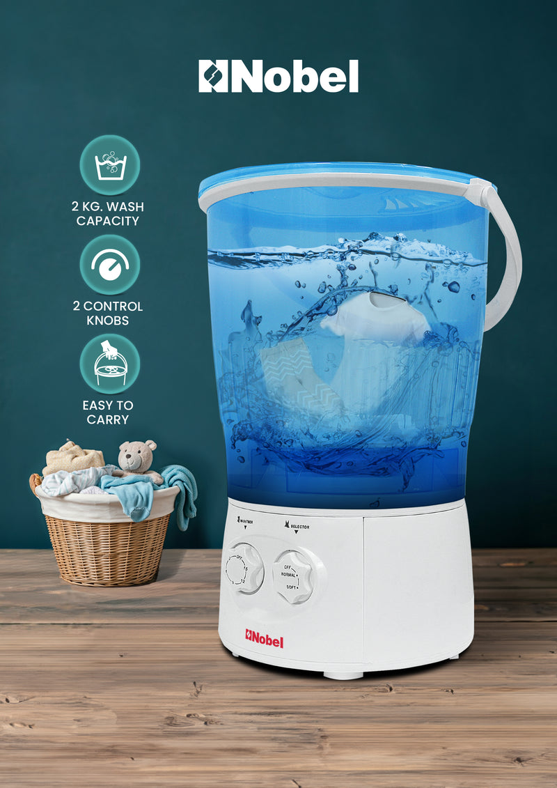 Nobel Baby Washer Blue 2 Kgs 70W 33 x 33 x 48cm NWM22