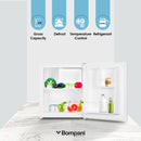 Bompani Single Door Refrigerator 46 Litres Net Capacity, Defrost, R600a Refrigerant, Inside Condenser, Lock & Key, Ice Box, 440 x 470 x 510 (W x D x H) mm, White BR64