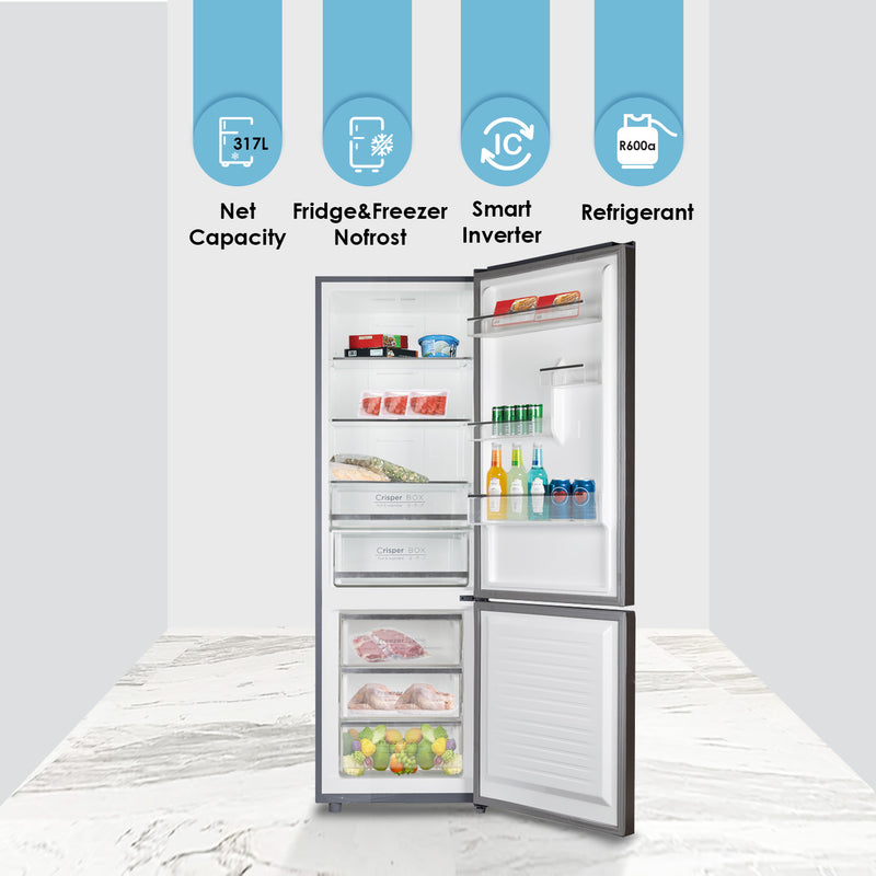 Bompani Double Door Refrigetrators Stainless Steel 412 Ltrs BBF380SS