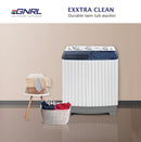 EGNRL EGWM800 Twin Tub Washing Machine 6.5/5.0 KG Capacity, 2 Water Inlet 15 Mins. Wash Timer 5 Mins. Spin Timer White