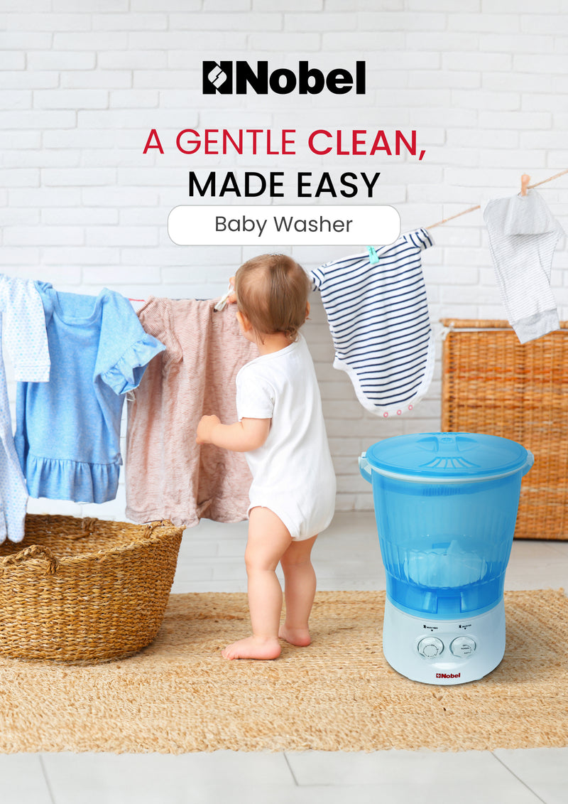 Nobel Baby Washer Blue 2 Kgs 70W 33 x 33 x 48cm NWM22