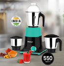 Nobel 3 in 1 Mixer Grinder, Powerful Motor, Wet Grinding Jar, Dry Grinding Jar, Chutney Jar, 3 Speed Control, Pulse Function, Stainless Steel Jars & Blades, Made in India NB301SS