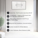 Bracket Pro Fixed TV Wall Mount, Black, for 40"-85" TVs, 200x200mm to 600x500mm VESA, 1.6mm Thickness, Easy Installation, Low-Profile Design - BPF4085 Black