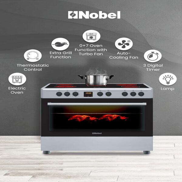 Nobel Ceramic Cooker Stainless Steel 90X60 Turkey NGC90VTC