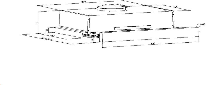 Nobel RANGE HOOD 90cm Built-in Hoods, 2 Speed Rocker Switch 3-Layer Aluminum Filter(2pcs) Slider Hood SS430+Galvanized Plate Box NCHP90ST