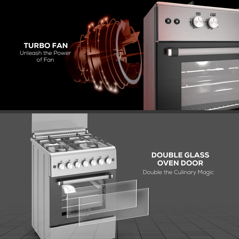 Bompani Gas Cooker S/Steel 60X60 Cm Full Safety Gas BO613YAL