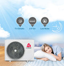 2 Ton Split Air Conditioner | 24000 BTU | T3 Climate | Low Noise | R410a Refrigerant | 4-Way Airflow & Auto Restart | Golden Fin | Rotary Compressor 2300 W 2300 W CSA24CO White