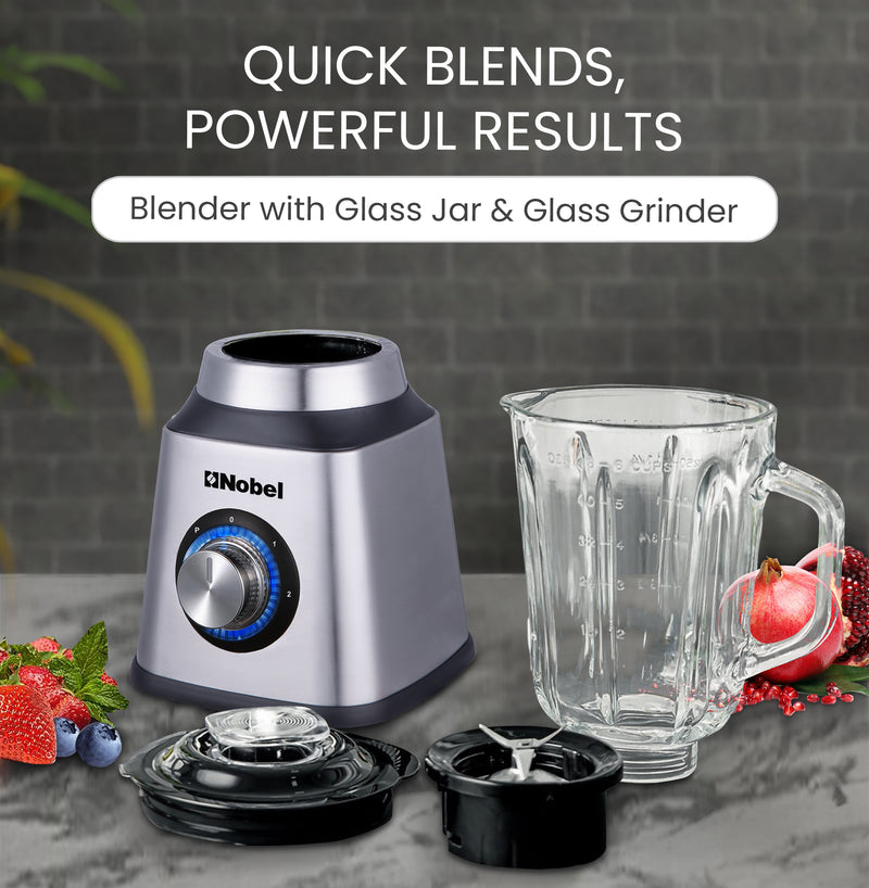 NOBEL Blender/ Grinder Stainless Steel 1.5 Litre NB515CR