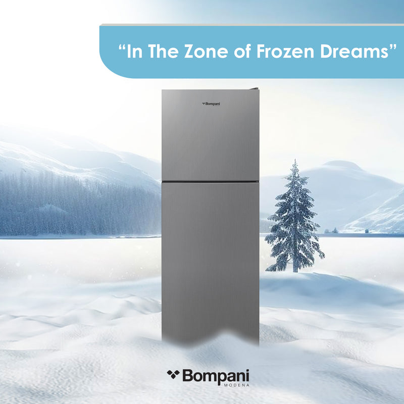 Bompani Double Door Refrigetrators Inox 275 Litres No Frost Recessed Handle R600A Inside Condenser BR300SS