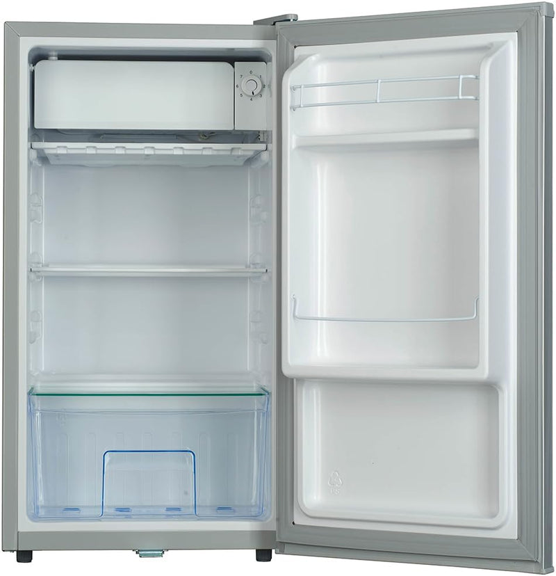 130 L Gross / 90 L Net, Single Door Refrigerator, Defrost, R600a Refrigerant, Temperature Control, Separate Chiller Compartment, Vegetable Crisper And Cover, NR130SS Dark Silver