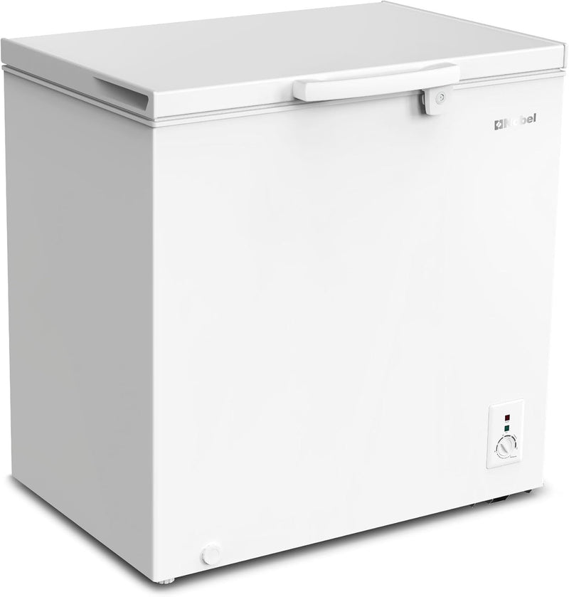 Nobel 300 Ltr Gross / 254 Ltr Net Capacity Single Door Chest Freezer, R600a Refrigerant, Mechanical Control, Grip Handle, White Inner - NCF325 White