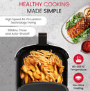 Nobel Air Fryer 4L Capacity, Multifunctional Fryer with Delay Function, Overheat Prevention, Digital Touch, 8 Preset Programs, High-Speed Air Circulation, Non-Stick (1400W) NAF600 Black