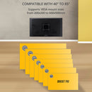 Bracket Pro Fixed TV Wall Mount, Black, for 40"-85" TVs, 200x200mm to 600x500mm VESA, 1.6mm Thickness, Easy Installation, Low-Profile Design - BPF4085 Black