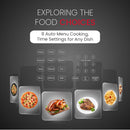 Nobel 42 Liters Capacity Microwave Oven, Membrane Control, Defrost Setting, 8 Auto Menu Cooking, 10 Power Levels, Silver Handle Door Opening with 2 Year Warranty NMO55D Black