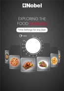 Nobel 20 Liters Capacity Microwave Oven, Knobs Control, 35mins Setting Time, 5 Power Levels, Cooking End Signal, Defrost Setting with 1Year Warranty NMO22M White