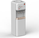 Nobel Freestanding 3 Tap Water Dispenser with Hot, Normal & Cold Taps, Refrigerator, 670W Power - NWD1608R White