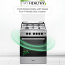 Nobel Gas Cooker Inox 60X60 Cm 4 Gas Burners Grill Gas Oven Turkey Ffd NGC6611