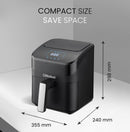 Nobel 4L Digital Air Fryer 1400W with 7 Preset Cooking Functions, Non-Stick Pot & Tray, LED Display, Temperature Control 80–200°C – NAF501