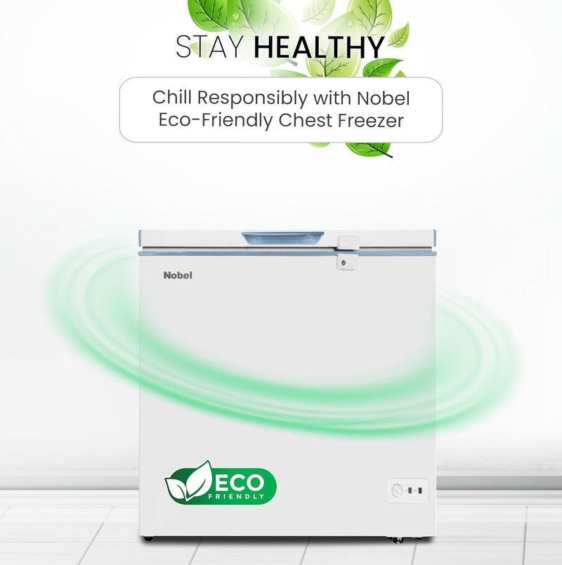 Nobel Chest Freezer 141 Litres with Recessed Handle NCF170N