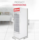 Nobel Upright Chiller, Single Door 245 Litres Single Door Light Box Lock and Key - NSF245 White