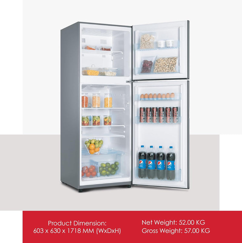 Nobel 450 L Gross / 332 L Net, No frost Double Door Refrigerators with Inverter Technology, R600a Refrigerant,Electronic Control System, Inside Light, Vegetable Crisper 332 L NR450NF Inox Colour