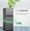 Double Door Refrigerator, 185L Gross / 128L Net Capacity, Defrost, Recessed Handle – NR185E