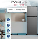 Double Door Refrigerator, 185L Gross / 128L Net Capacity, Defrost, Recessed Handle – NR185E