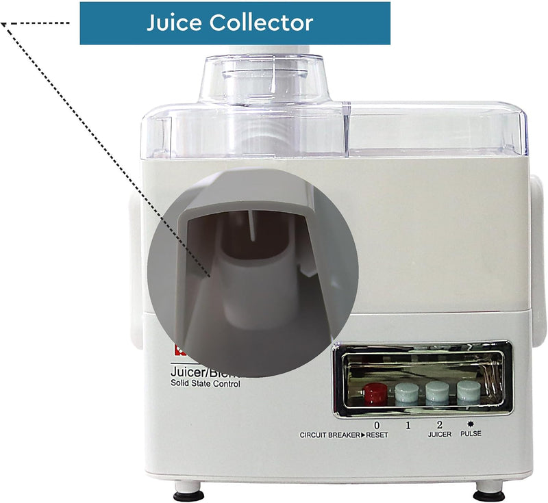 Nobel 4 in 1 Juicer and Food Factory with 1 Litre Capacity and has Spinner Chopper & Dry Mill 400W 2 Speed - Pulse Grinder, Chopper, Blender, Juicer, Unbreakable Jar & Anti Slip Feet NJ176G4 White